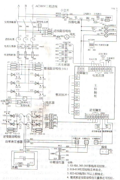 中頻感應加熱電源觸發電路工作原理圖